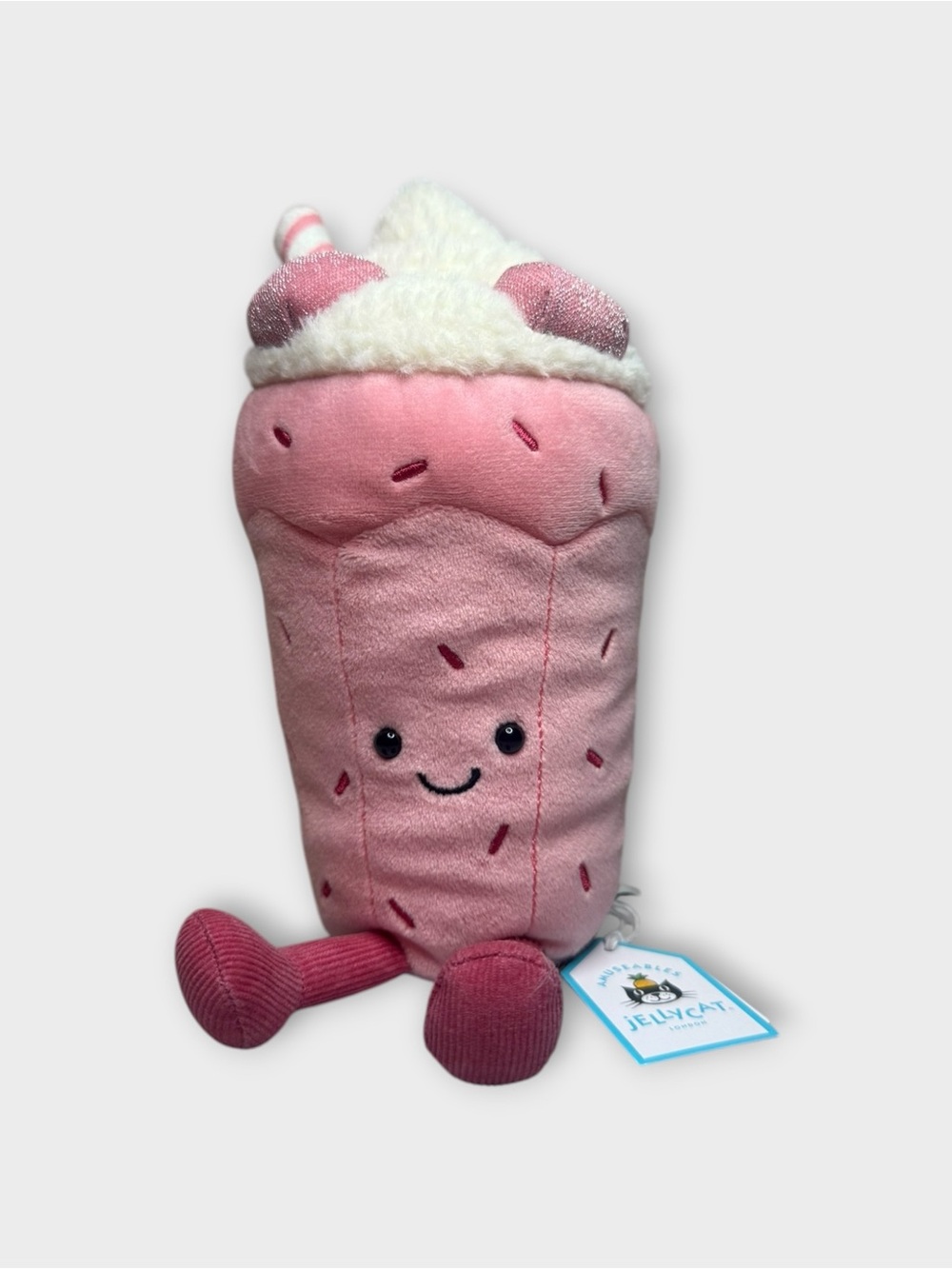 Jellycat Amuseable Bubbeca Milkshake in Pink Exclusive